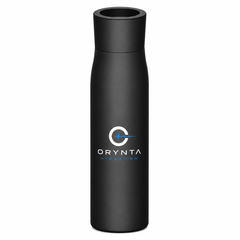 Black ORYNTA ONE insulated smart water bottle