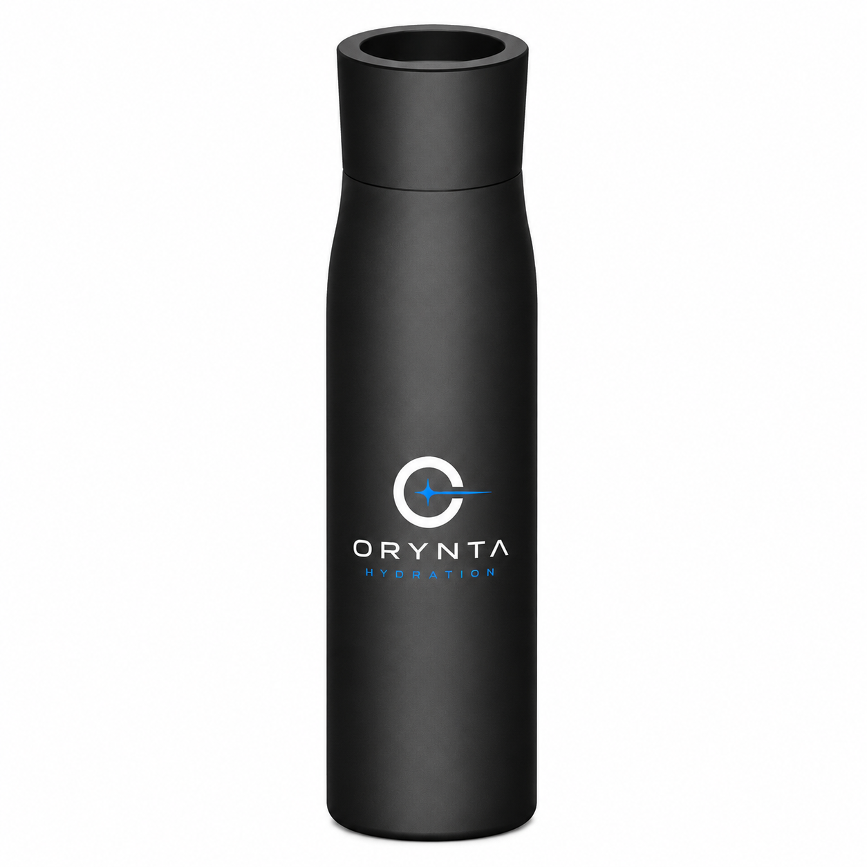 Black ORYNTA ONE insulated smart water bottle