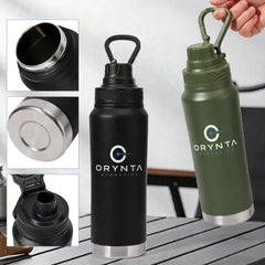 Black and green ORYNTA ACTIVE insulated sports bottles