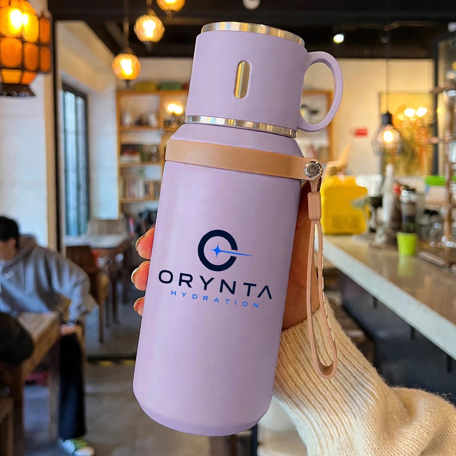 Purple ORYNTA TRAVEL insulated travel bottle