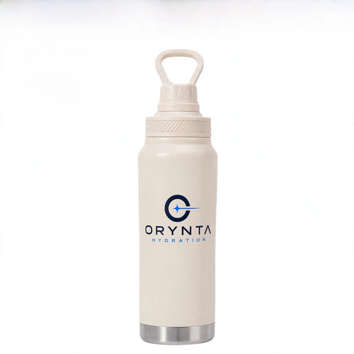 White ORYNTA ACTIVE 800ml insulated sports water bottle